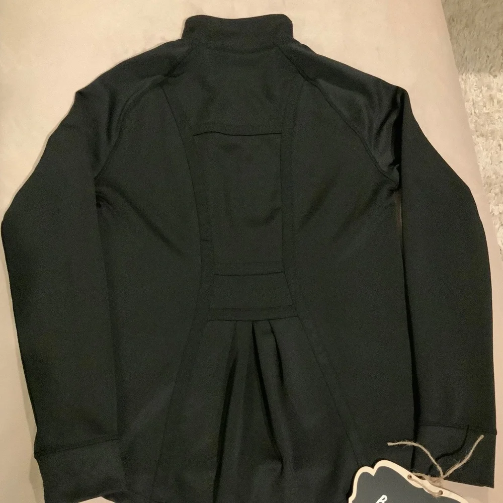 Danskin Black S Full Zip workout jacket Active Sporty Pickleball Gym Yoga